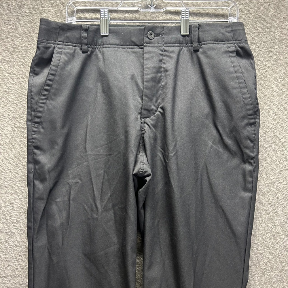 Nike Dri-FIT Mens Golf Pants 32x32 Black Flat Front Performance Trousers Chino